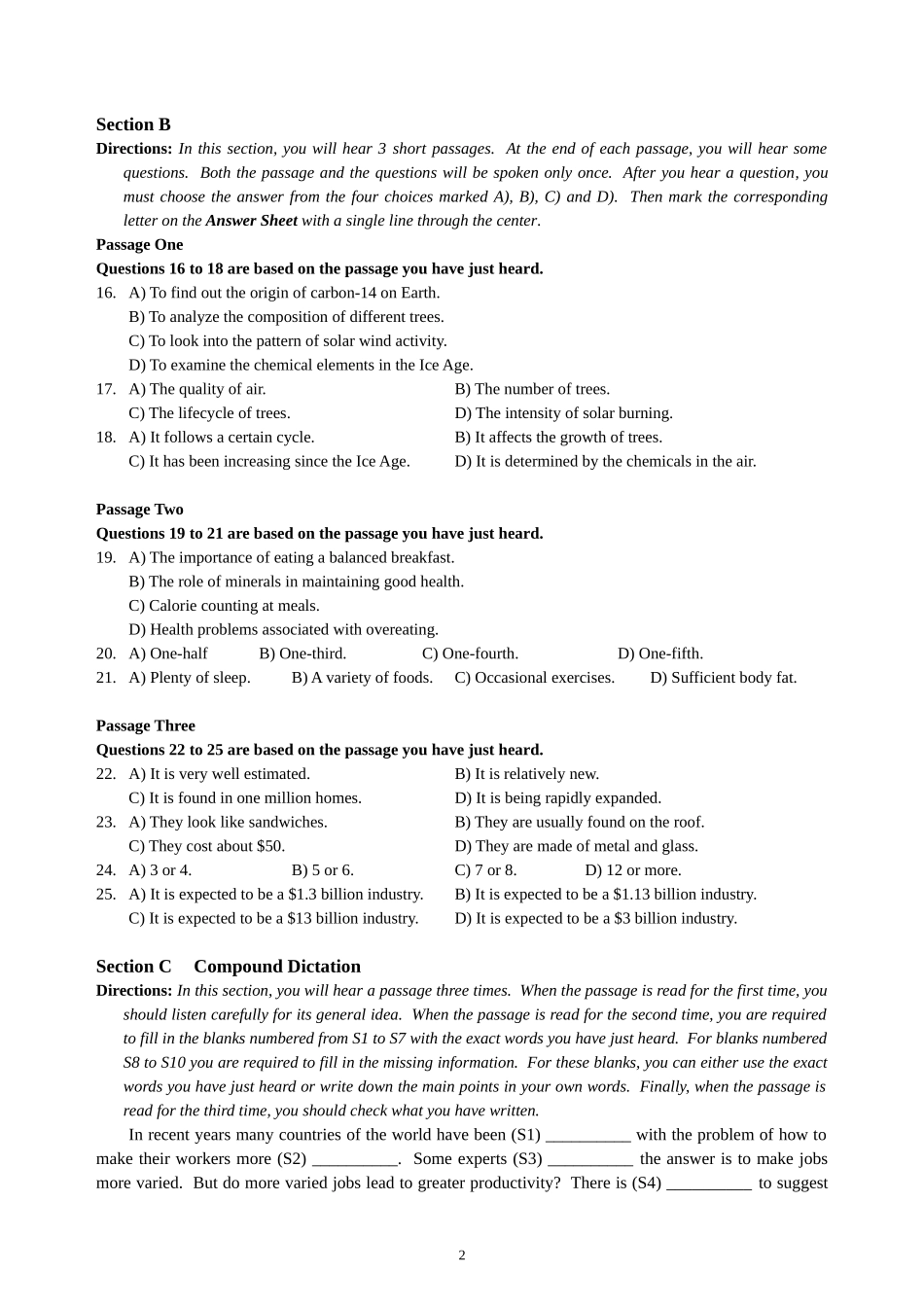 四级听力练习1_第2页