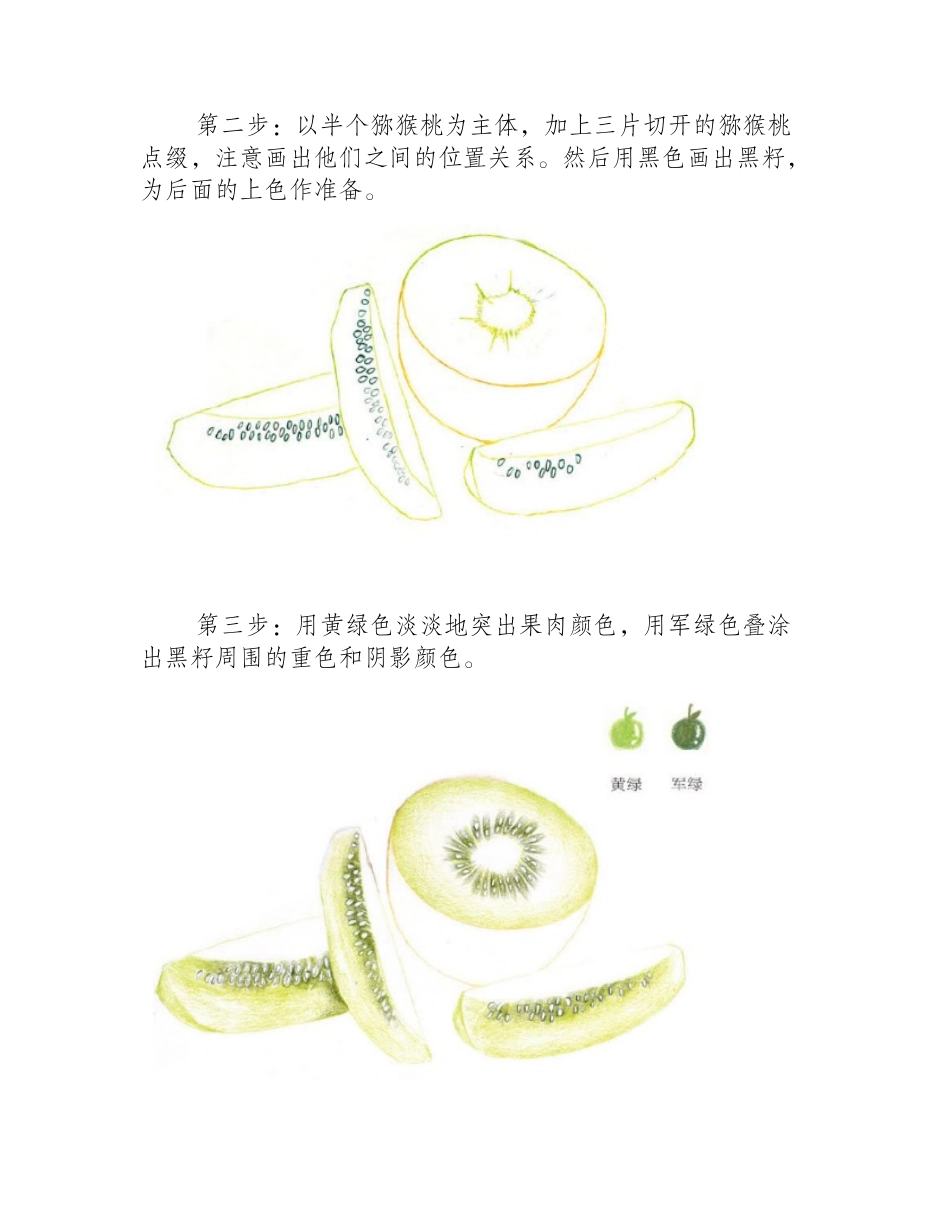 入门彩铅画猕猴桃教程彩铅画教程1_第2页