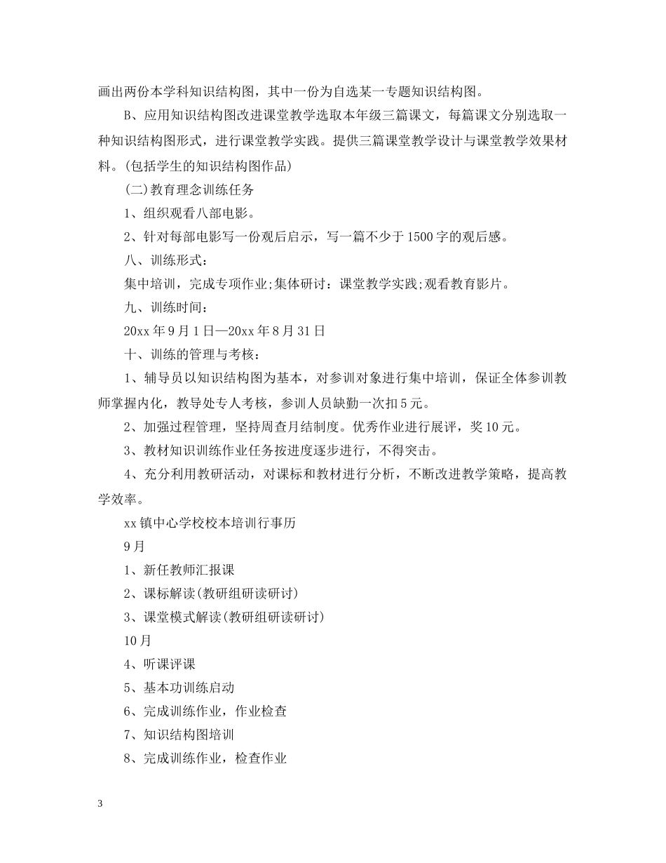 2020-2021学年度学校教师培训计划 _第3页