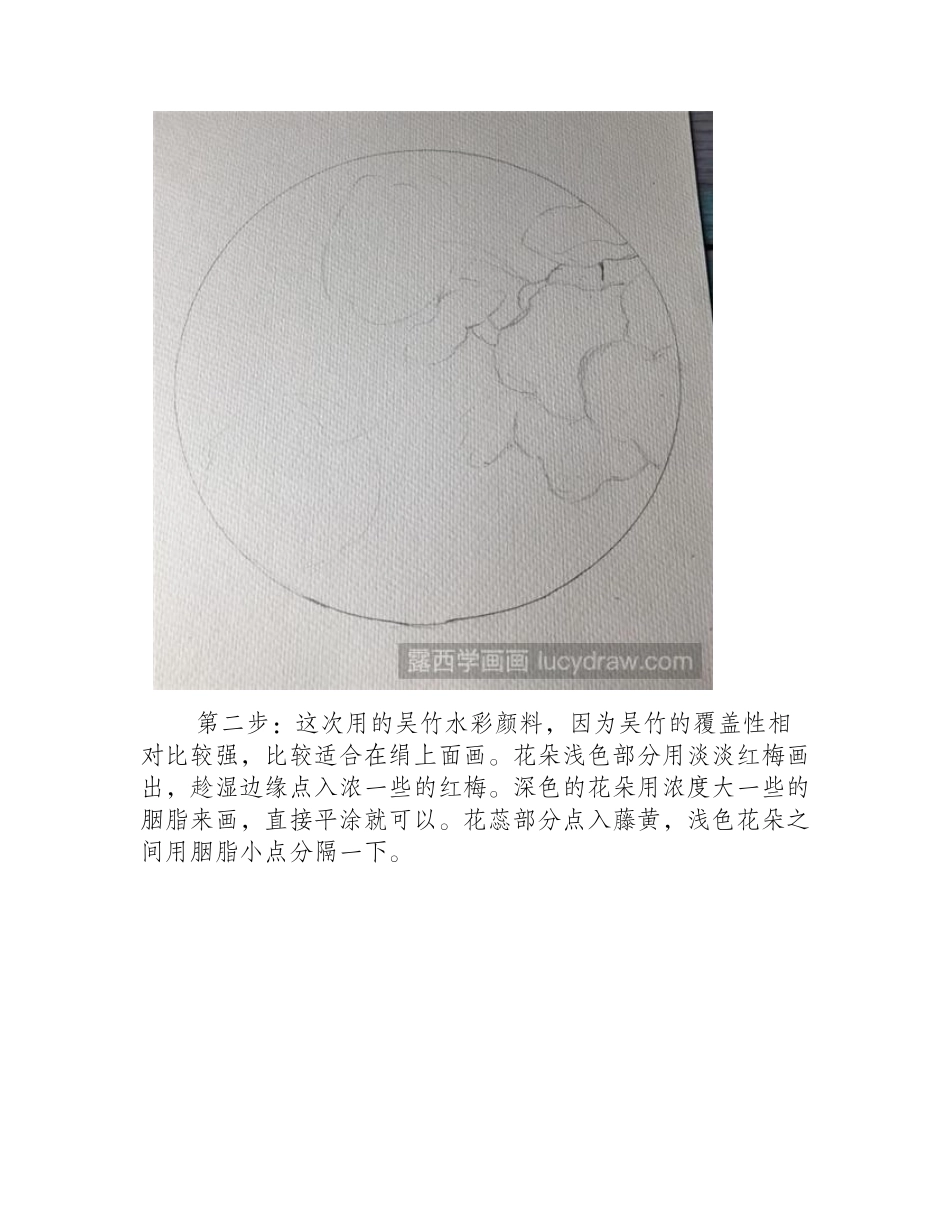 水彩天竺葵扇面画法水彩画教程_第2页