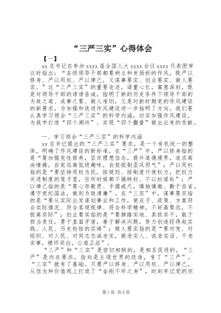 “三严三实”心得体会