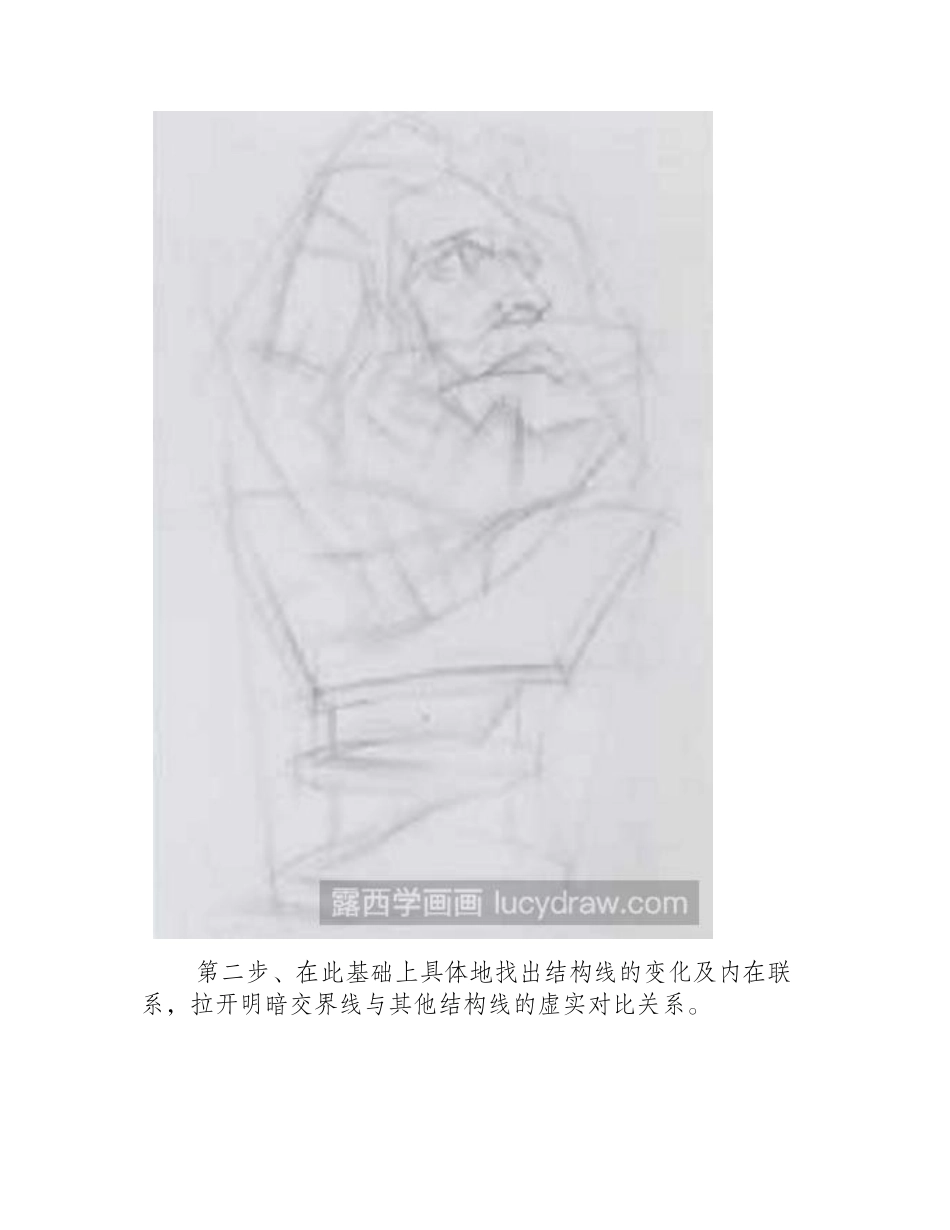 素描教程：教你画马赛石膏头像素描教程_第2页