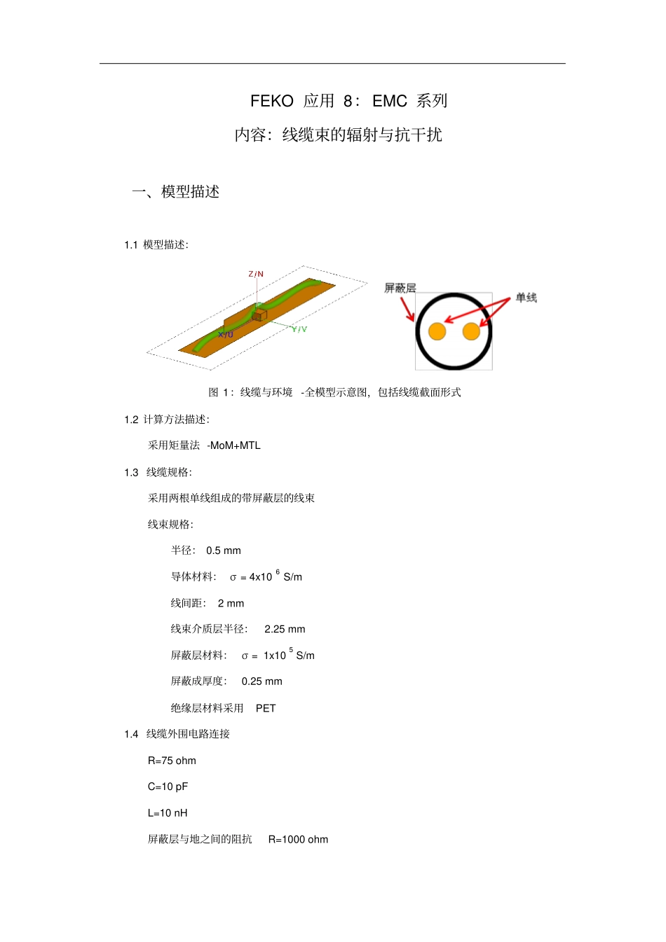 FEKO应用8_线缆束EMC仿真剖析_第1页