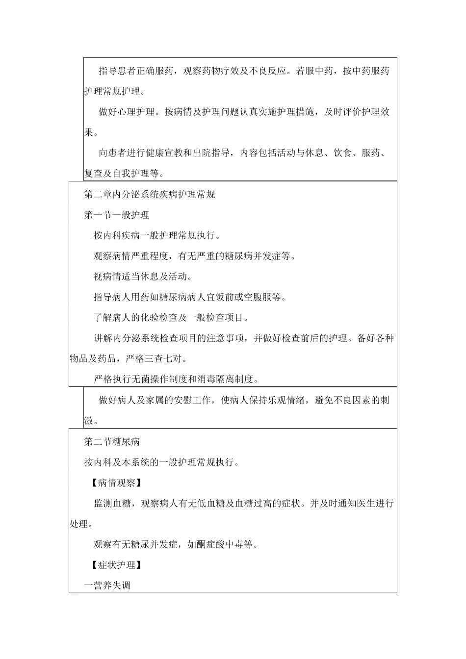 内分泌、泌尿内科疾病护理常规_第2页