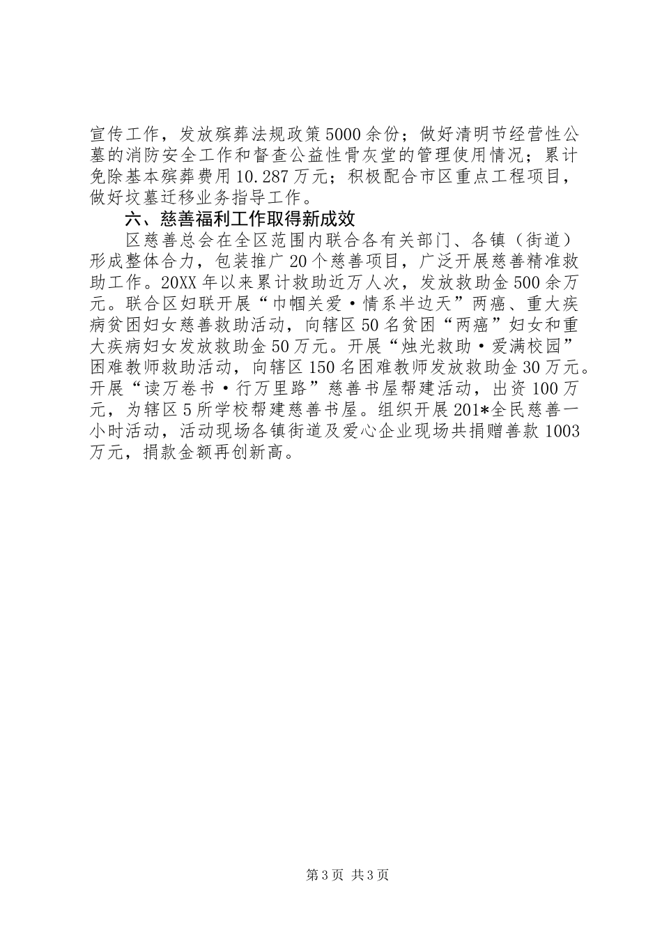 201X年民政局工作总结_第3页