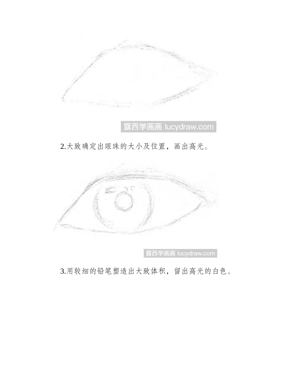 素描写实眼睛的画法素描教程1_第2页