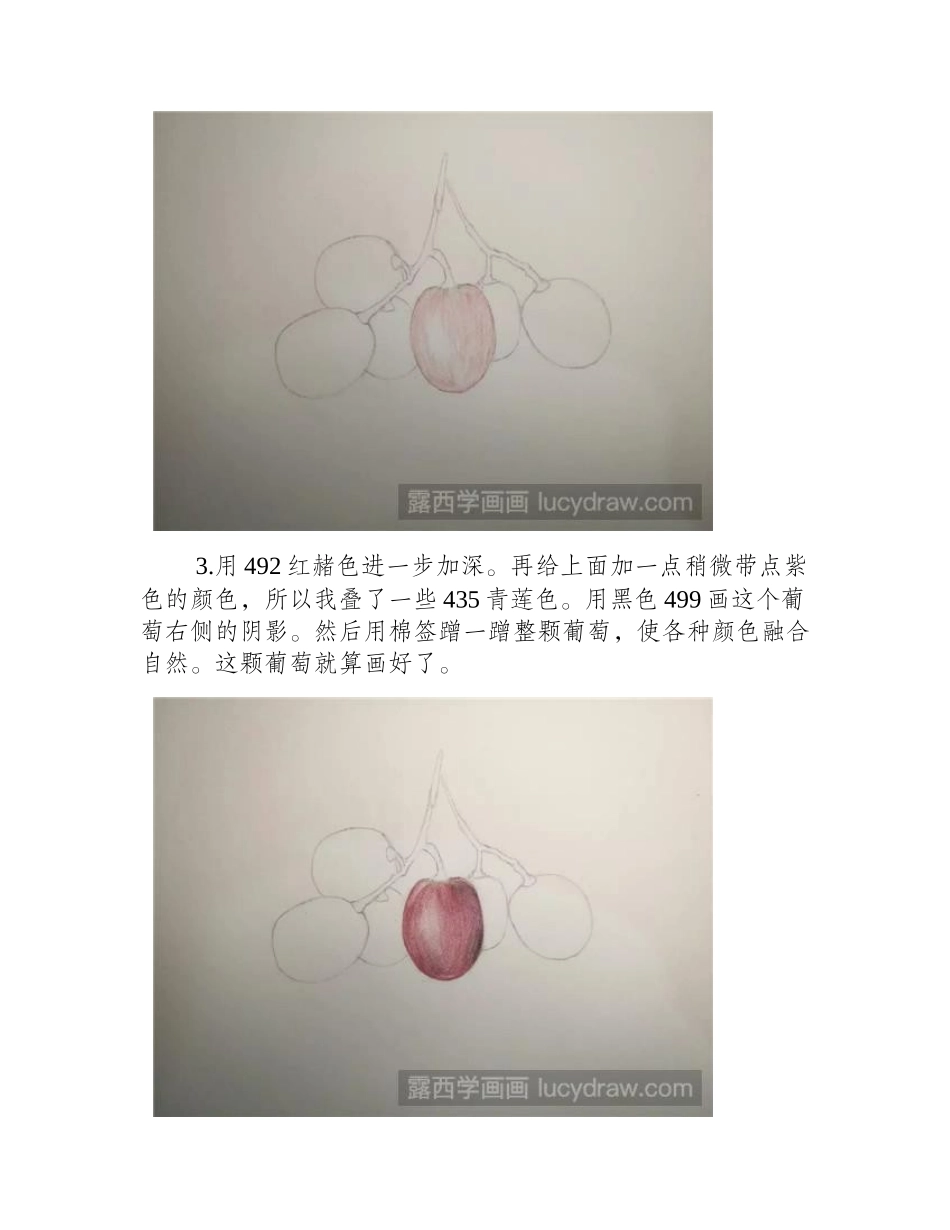 葡萄彩铅步骤彩铅画教程1_第2页