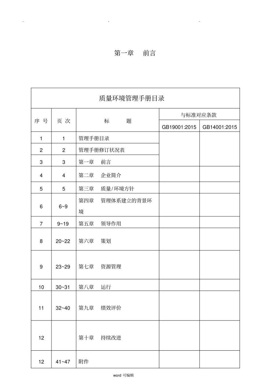 GBT19001,GBT14001_2015质量和环境管理体系手册参考_第3页