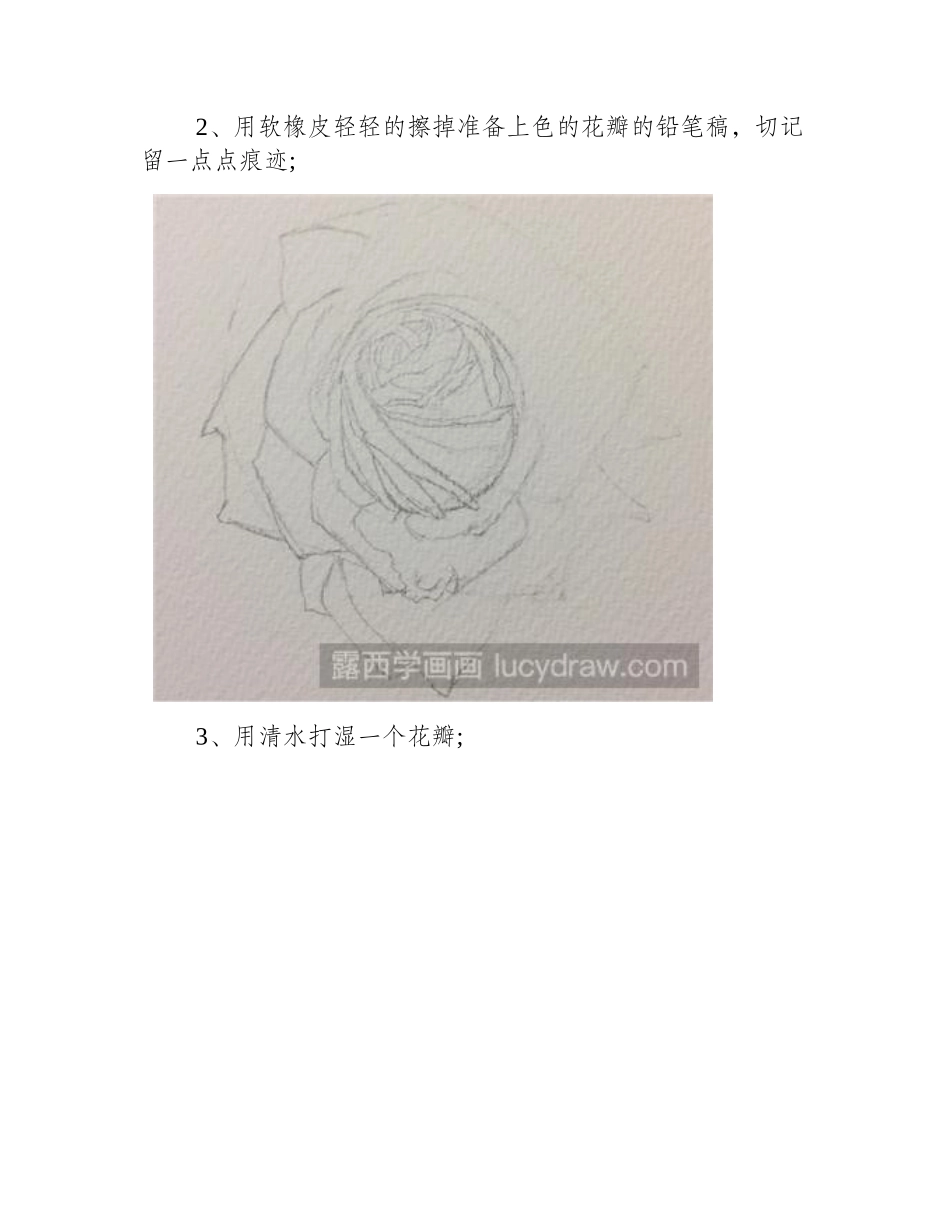 水彩画白玫瑰教程水彩画教程_第2页