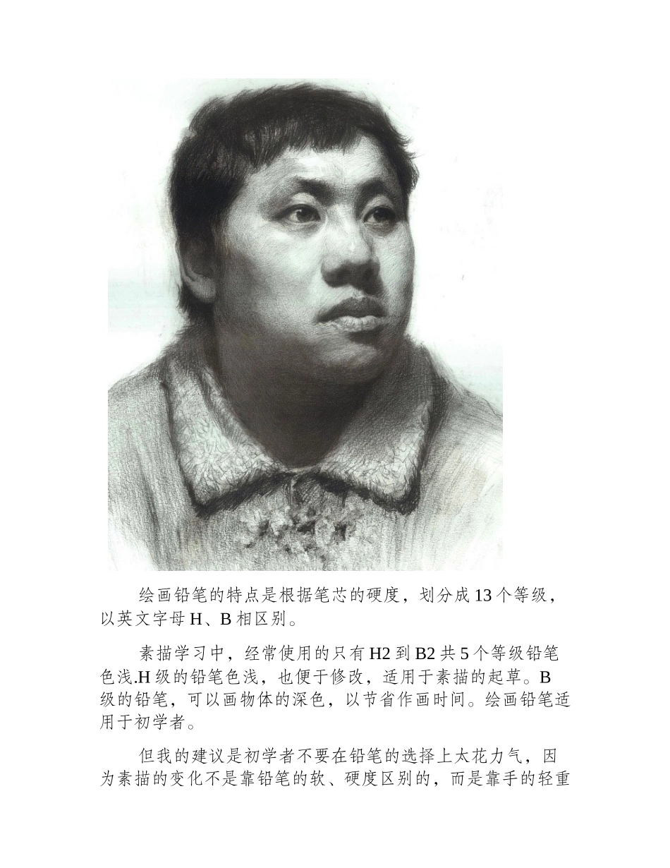 素描初学入门知识：炭笔和素描铅笔的区别素描教程2_第2页