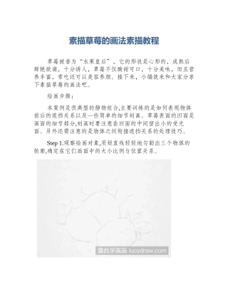 素描草莓的画法素描教程