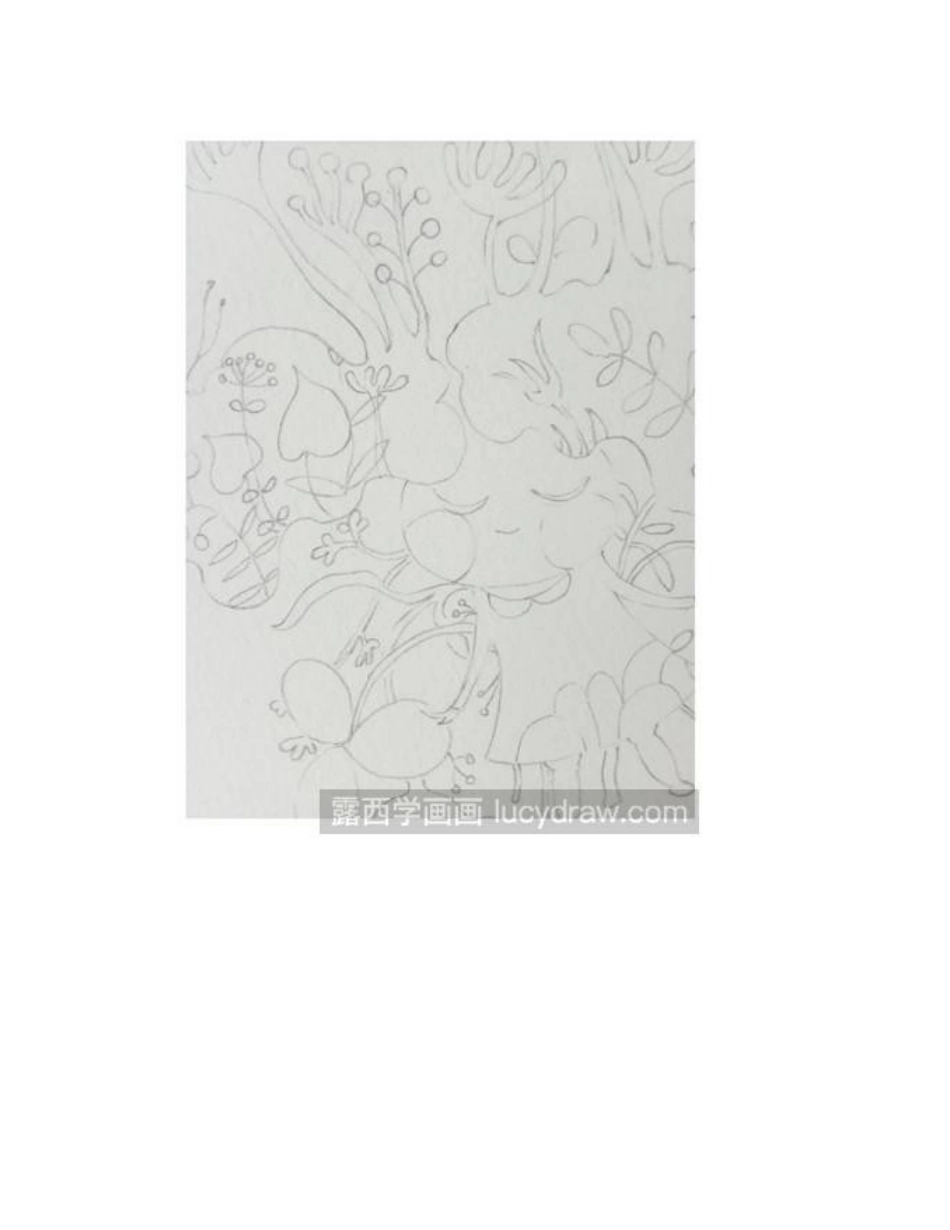 水彩画教程：教你画森林小兔水彩画教程_第2页