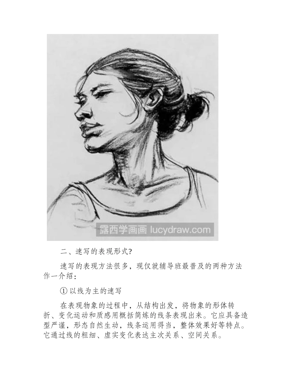 速写作品欣赏，画头像有哪些技巧_速写作品2_第2页