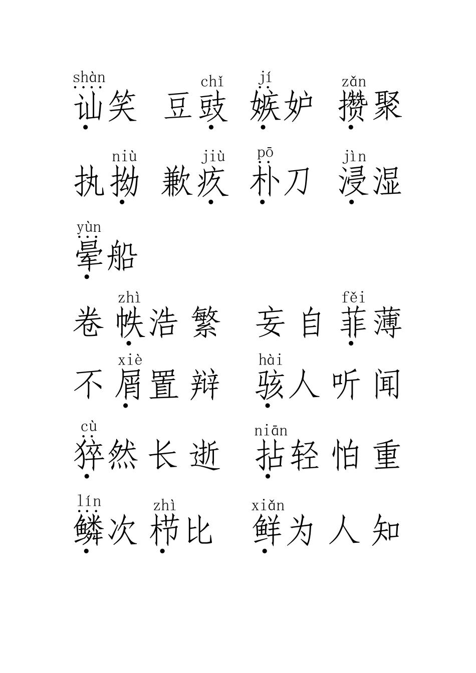 中考中易出现易错字_第3页