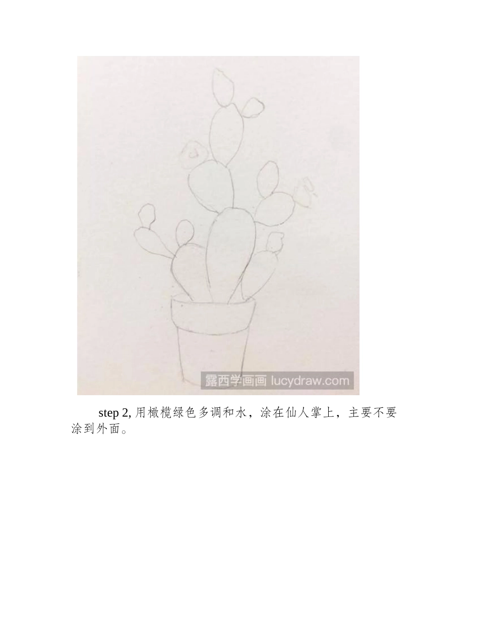 仙人掌水彩画教程水彩画教程_第2页