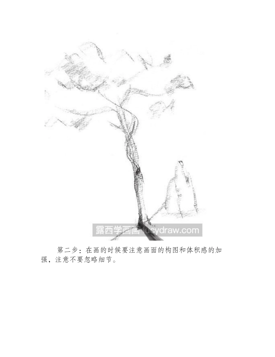 速写风景：怎么画松树速写教程_第2页