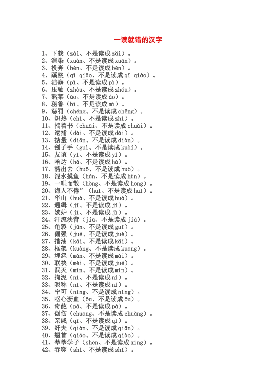 一读就错的汉字_第1页