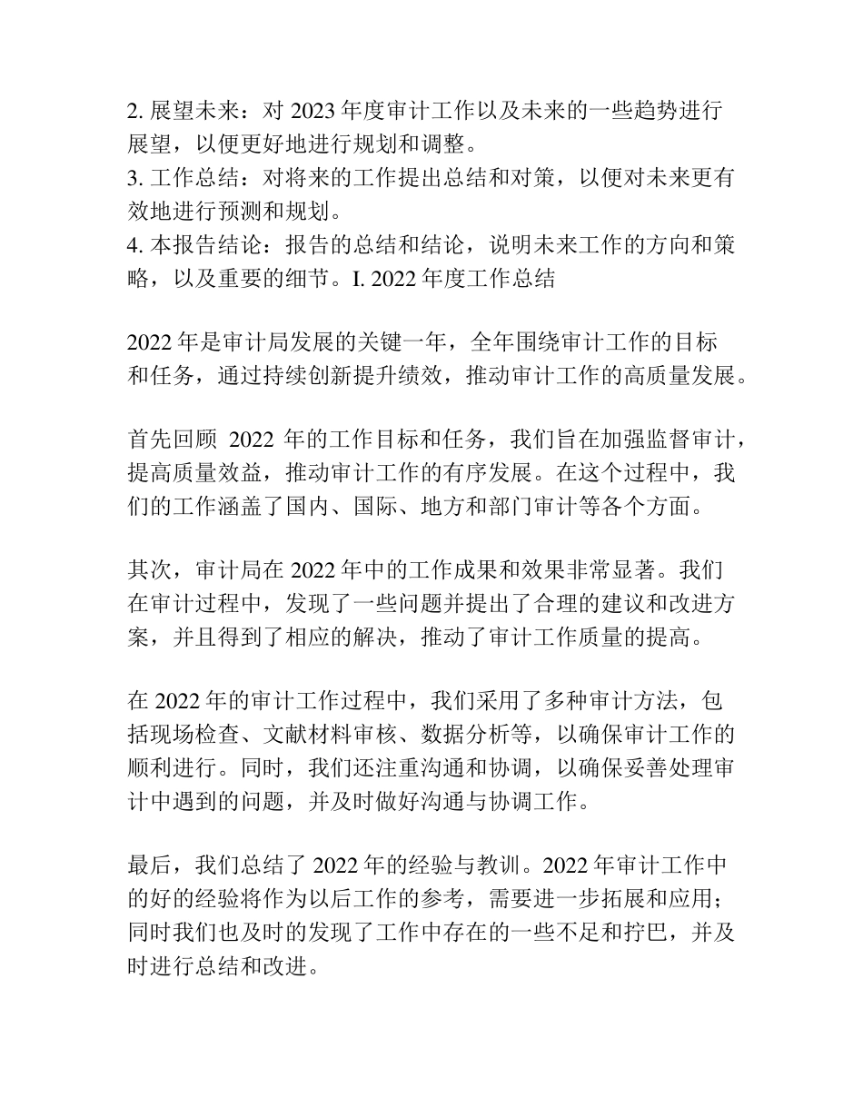审计局2022年度工作总结及2023年工作打算 _第2页