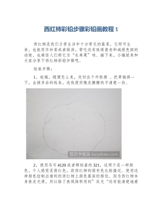 西红柿彩铅步骤彩铅画教程1