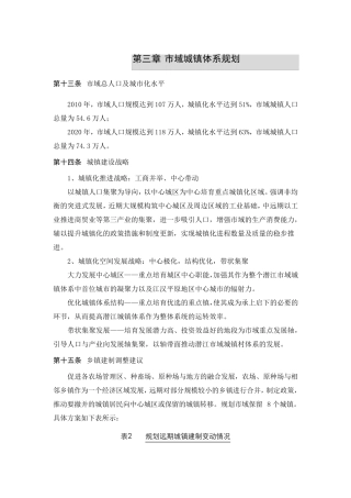 市域城镇体系规划 