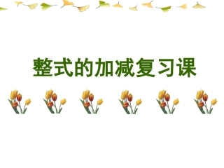 《整式的加减》复习课件-2015