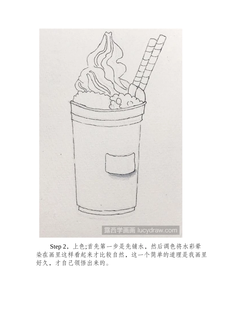 水彩画教程：冰淇淋画法水彩画教程_第2页