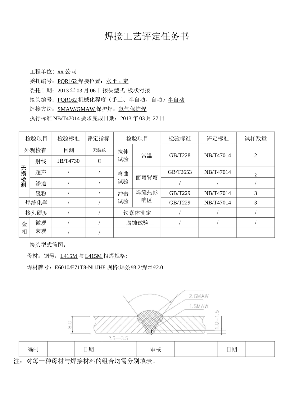 L415M  φ406.4x8  管状对接焊接工艺评定(氩弧焊打底 焊条下向焊盖面)_第2页