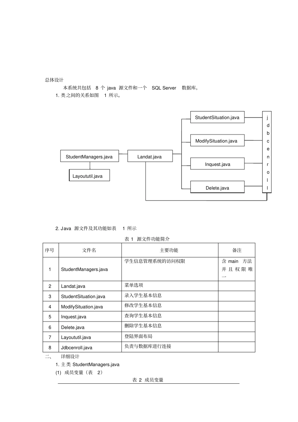 JAVA编写的学生基本信息管理系统方案_第2页