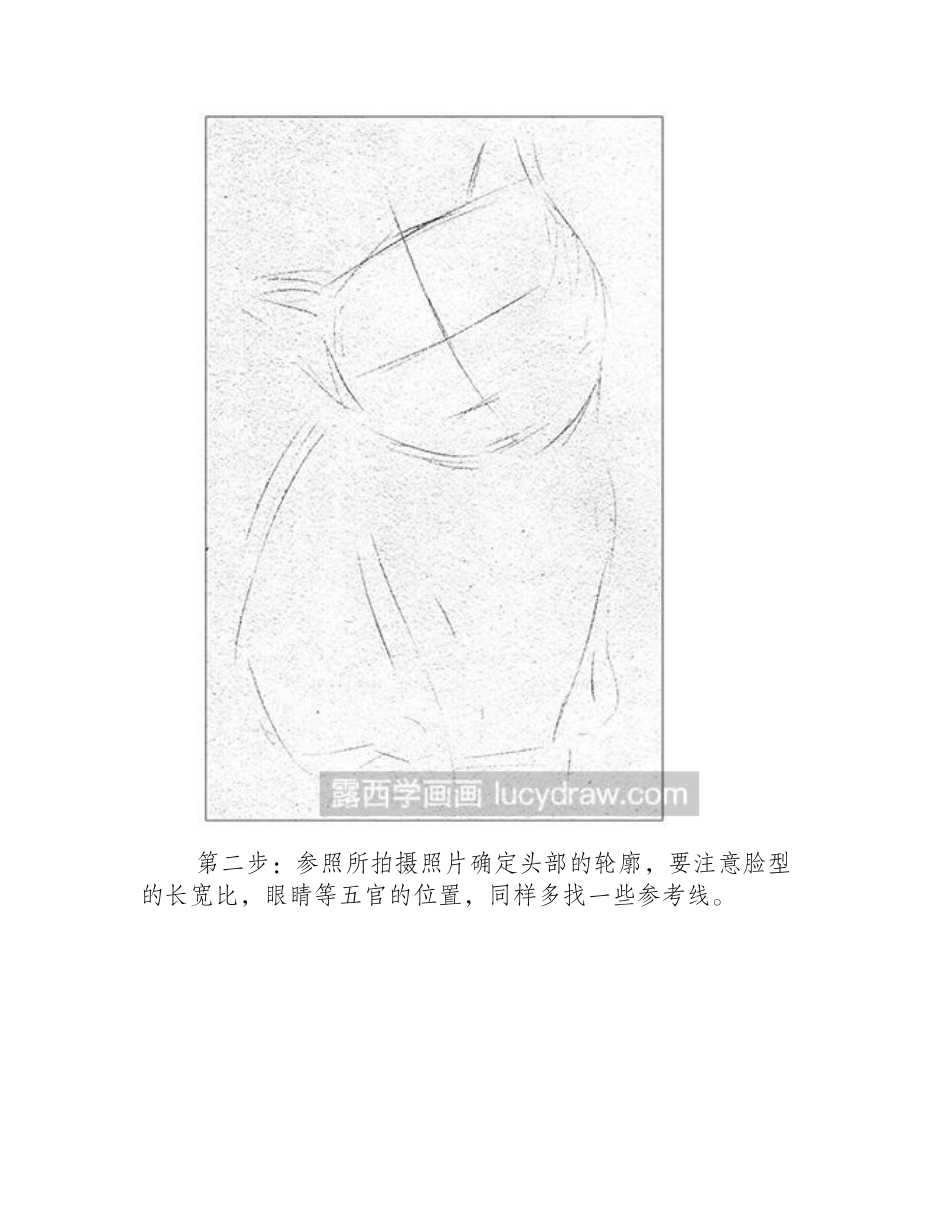 素描教程：教你画猫咪素描教程1_第2页