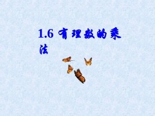 有理数的乘法浙教