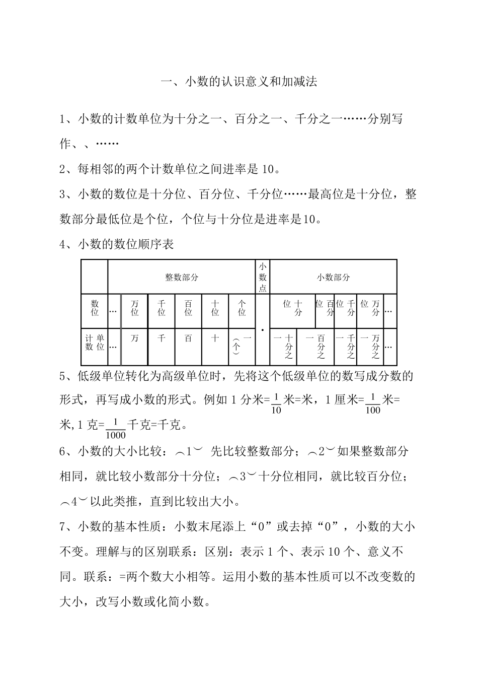四年级数学下册知识点归纳及易错题_第2页