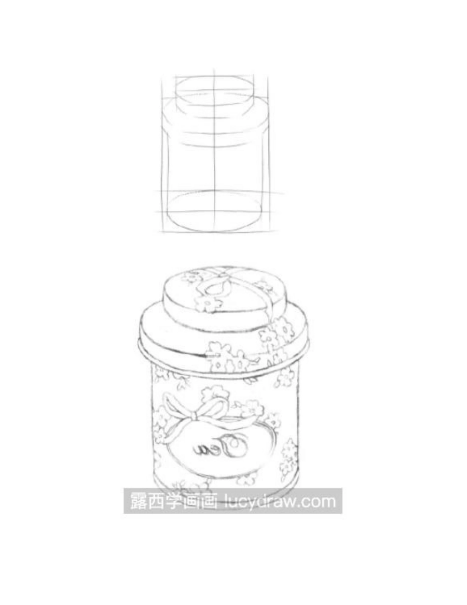 素描教程：怎么画铁皮收纳罐素描教程_第2页