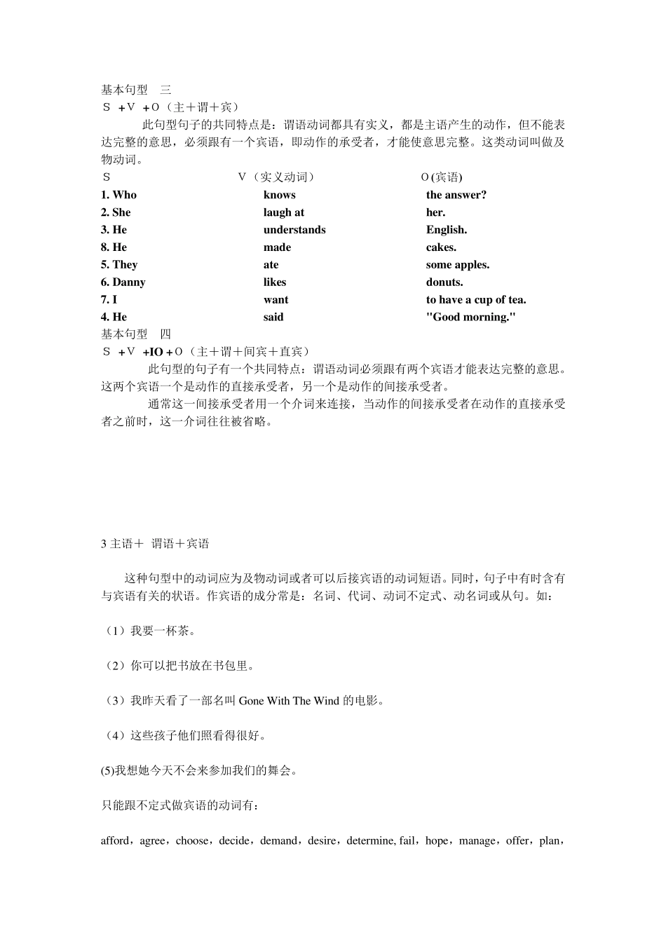 五大基本句型及习题 _第2页