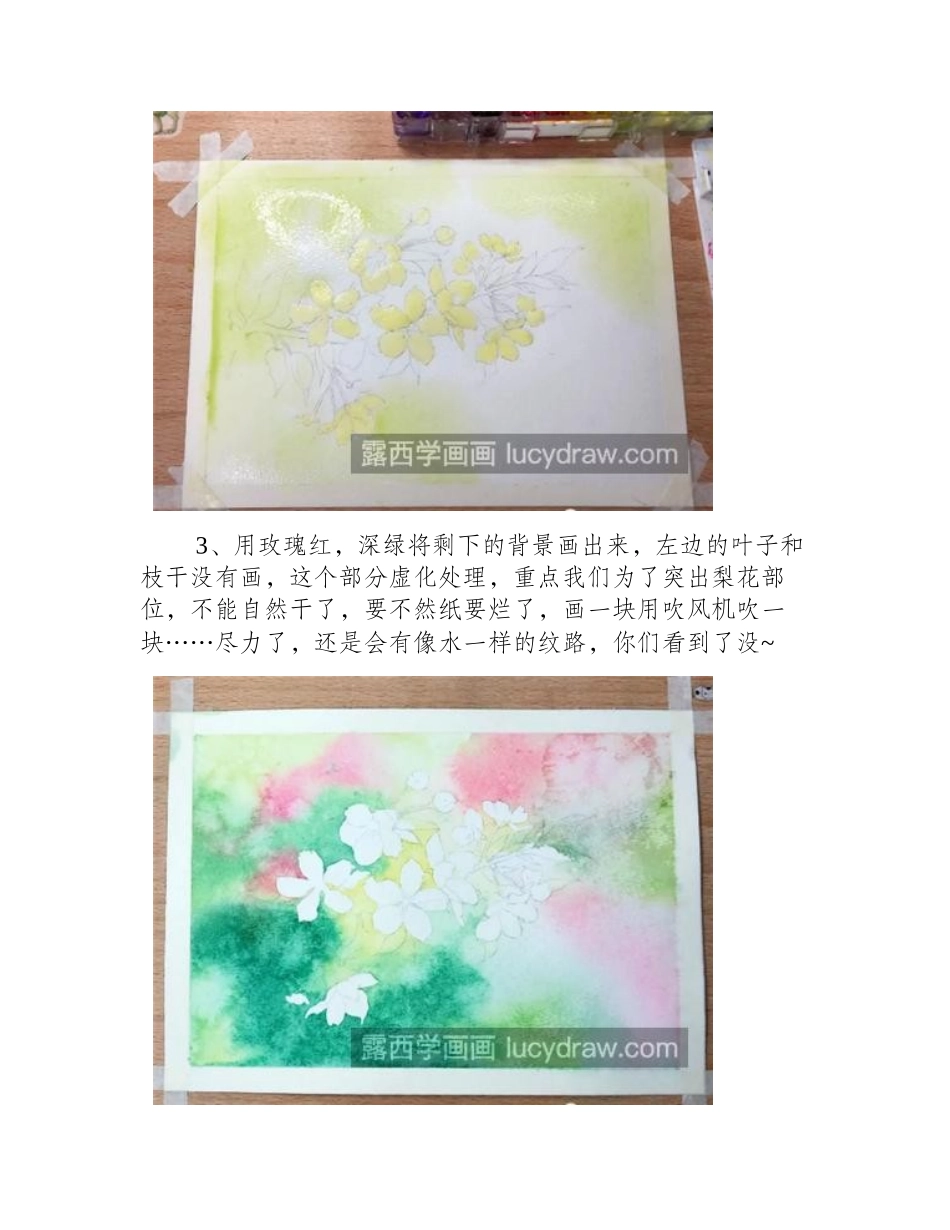 水彩梨花怎么画_纯白梨花的绘画步骤有哪些_水彩画教程_第2页