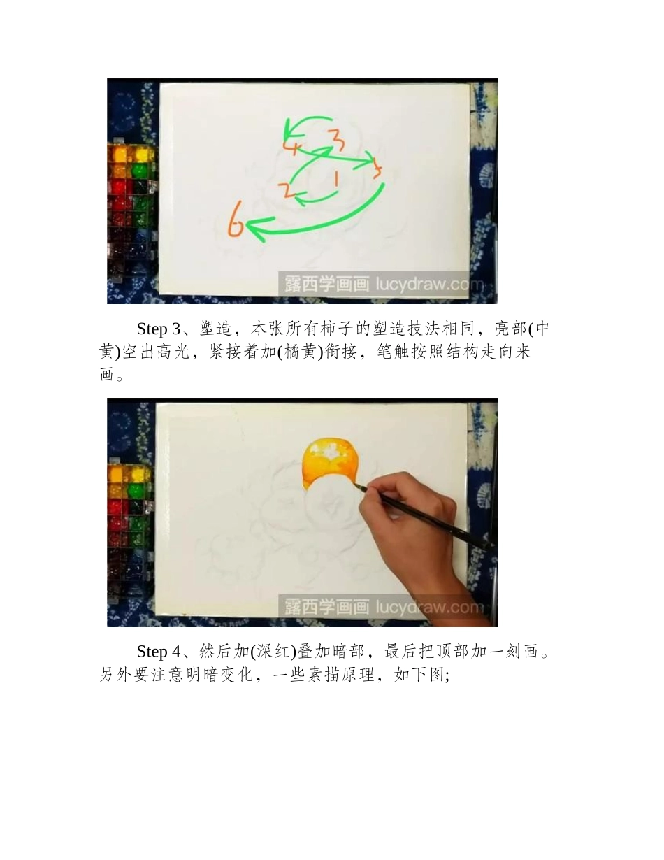 水彩柿子教程水彩画教程_第2页