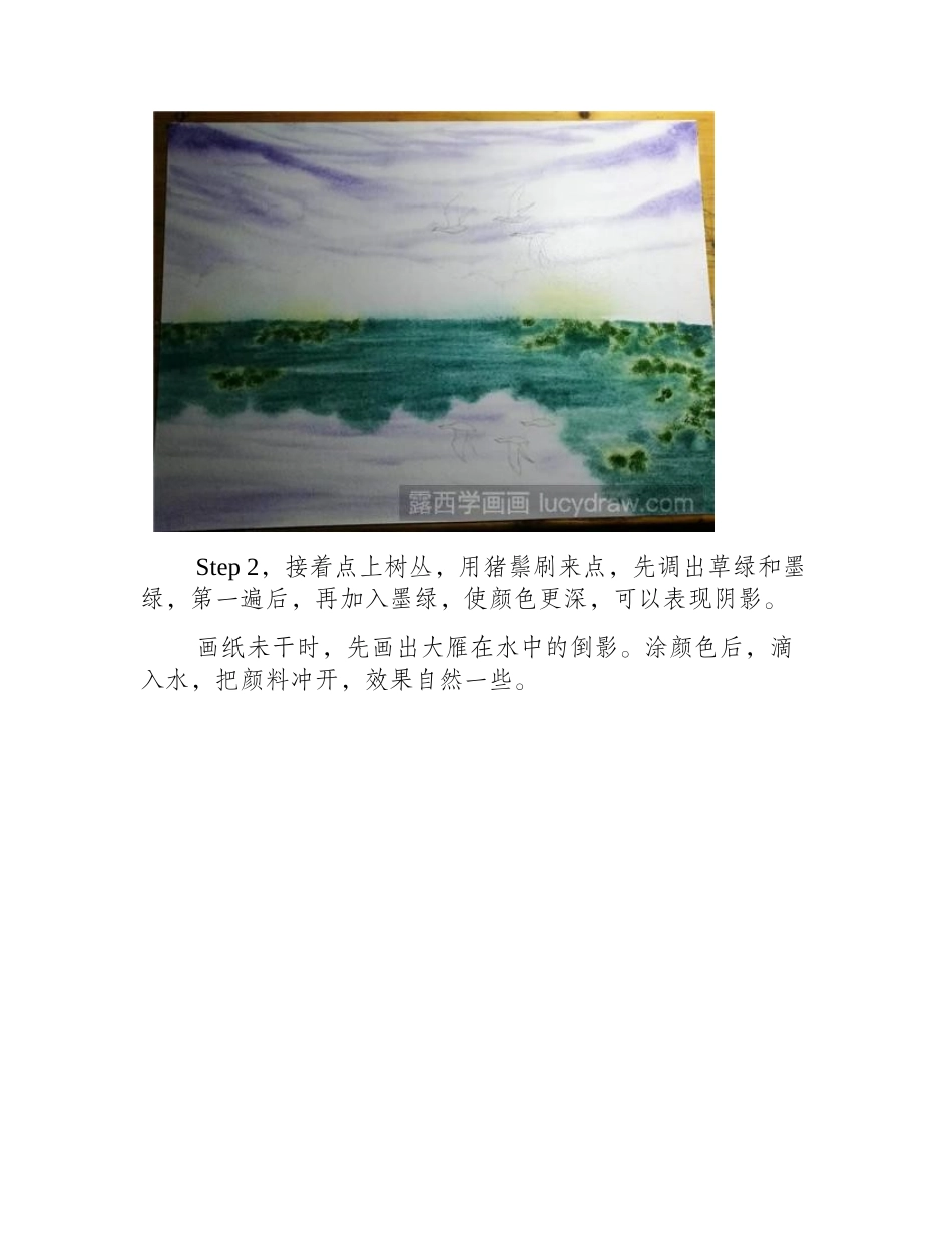 如何用水彩画大雁水彩画教程_第2页
