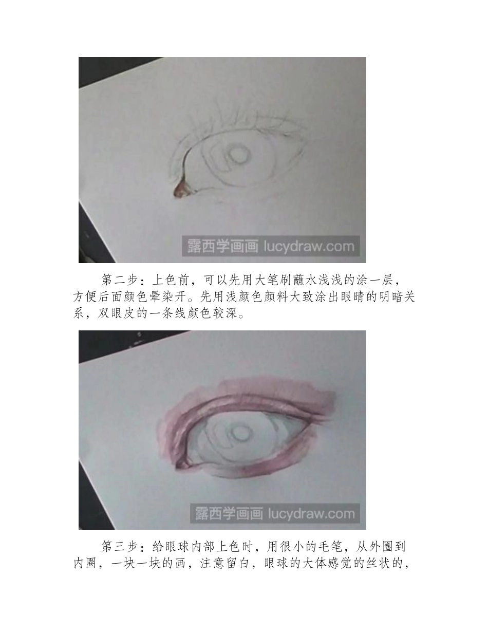 水彩画写实眼睛的步骤教程水彩画教程_第2页