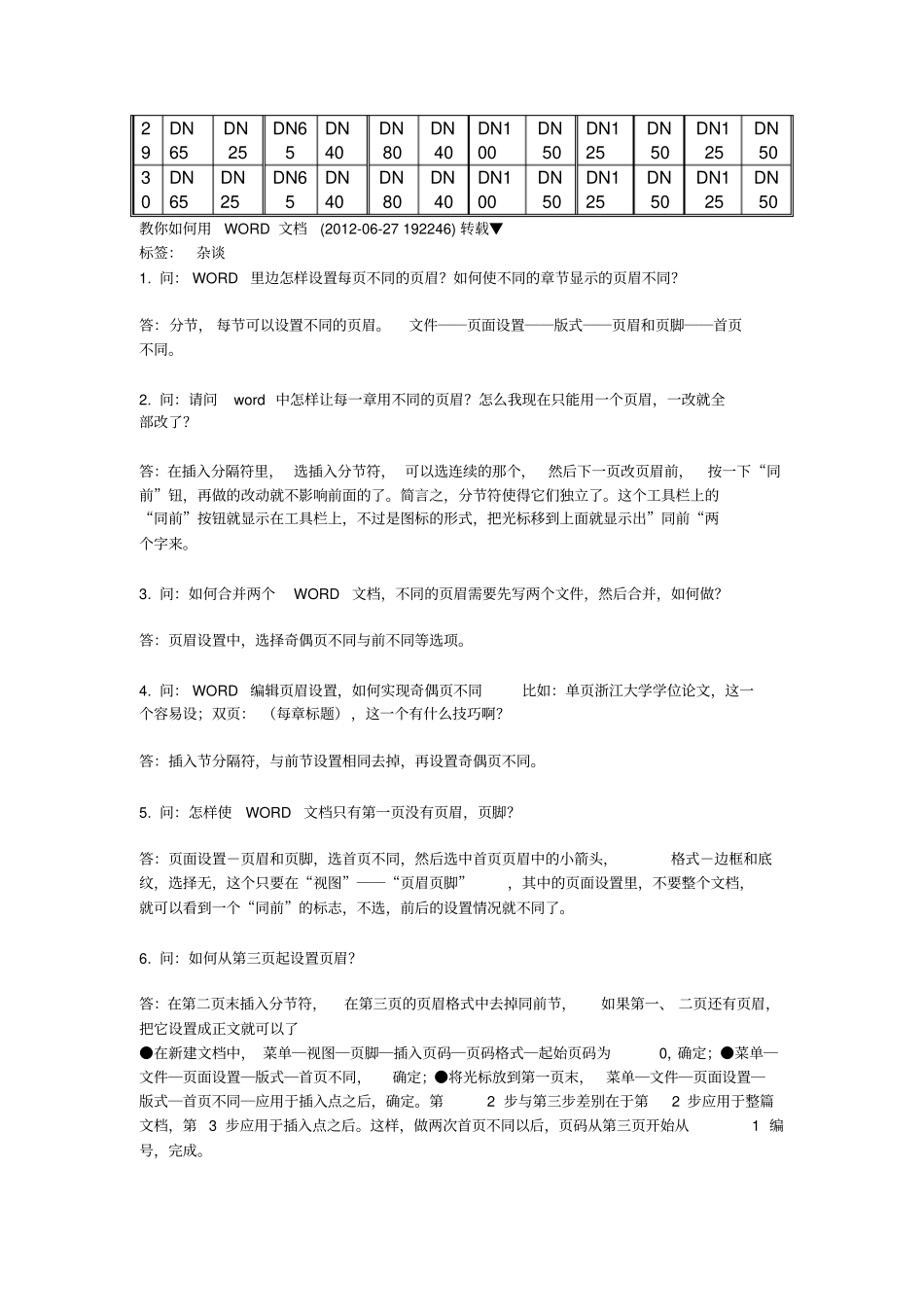 k风机盘管空调器供回水管径及冷凝水管径计算表_第3页