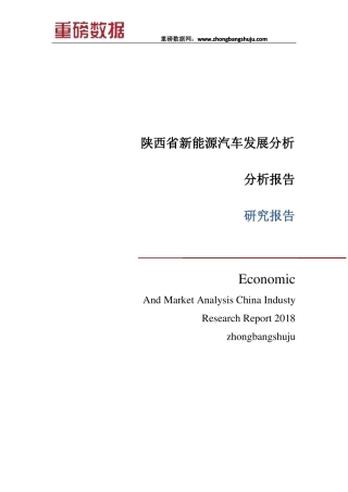 陕西省新能源汽车发展分析