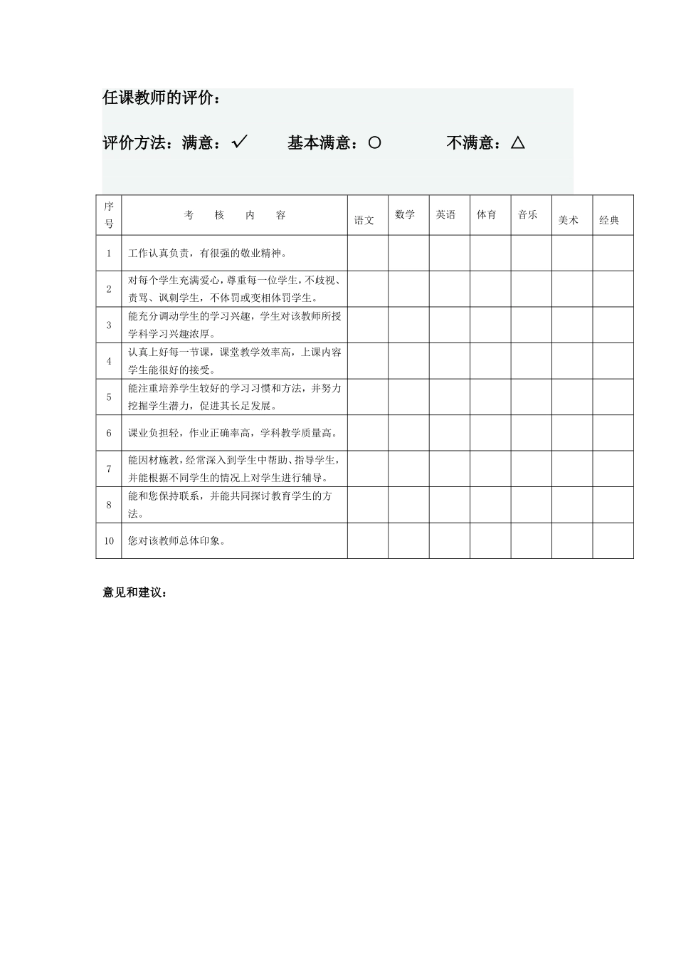 中学家长对学校满意度调查表_第2页
