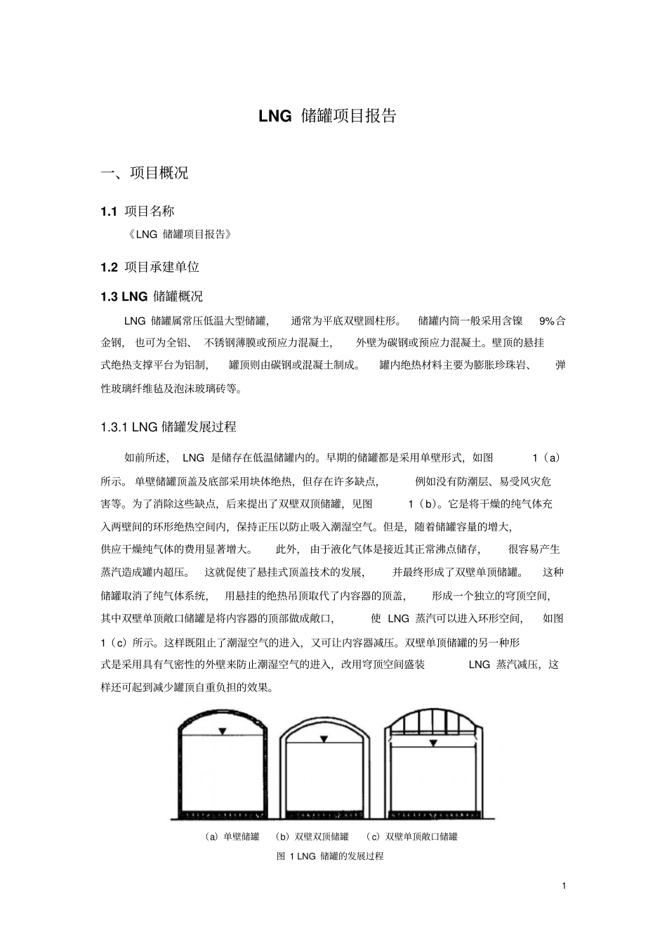 LNG储罐项目报告教材_第1页