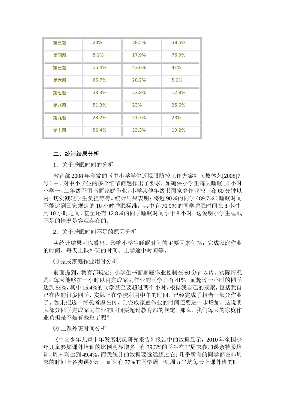 小学生业余生活问卷调查_第2页