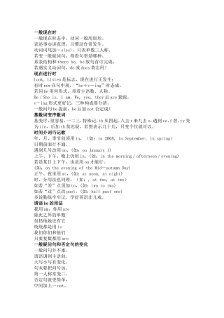 英语语法记忆歌诀