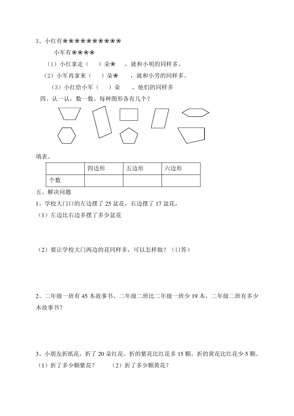 苏教版二年级数学上册重难点易错题积累_第2页
