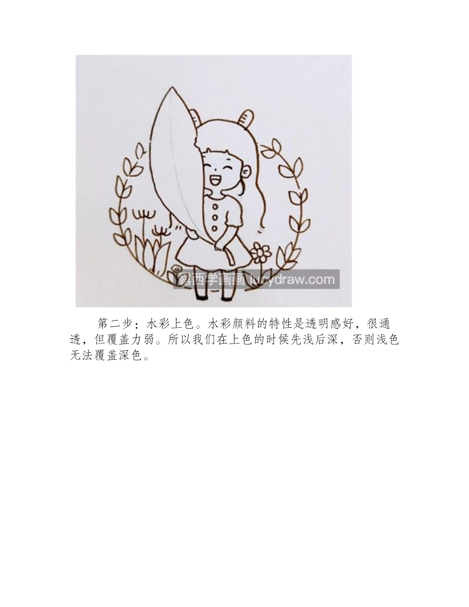 森系小女孩怎么画_简单的儿童画步骤有哪些_儿童画教程_第2页