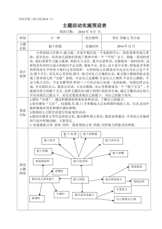 2014(1)小一主题平铺式：能干的我活动与反思李红、李敏儿
