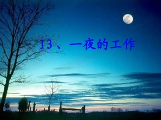 一夜的工作课件