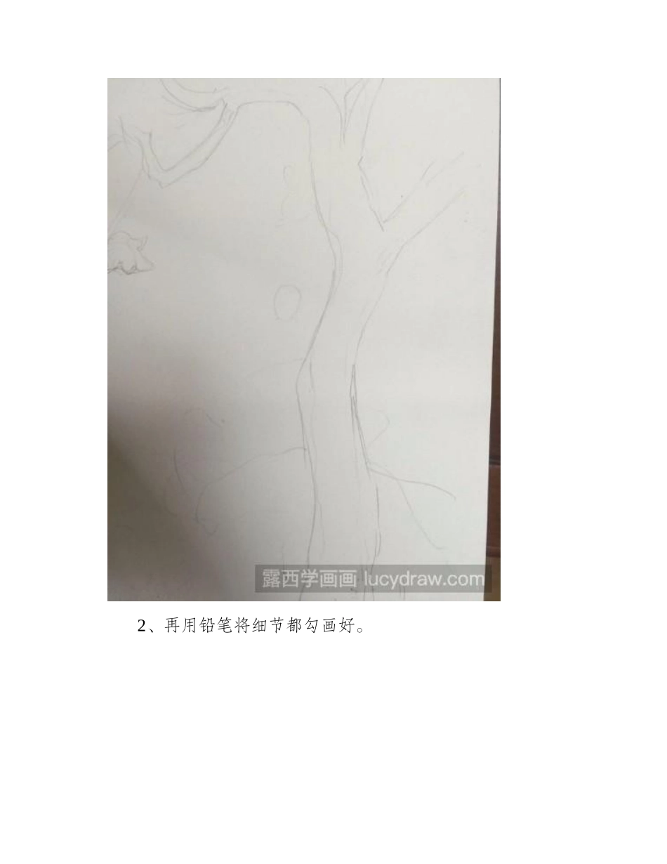 梧桐树彩铅画步骤彩铅画教程_第2页