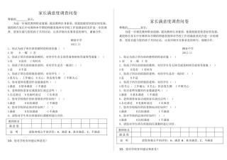 家长满意度调查问卷 (2)