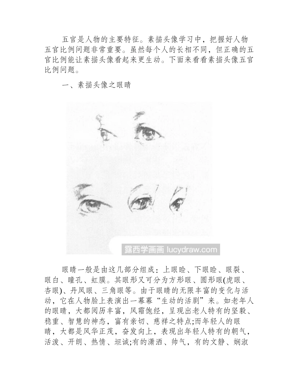 素描如何把握人物五官比例_素描教程_第2页